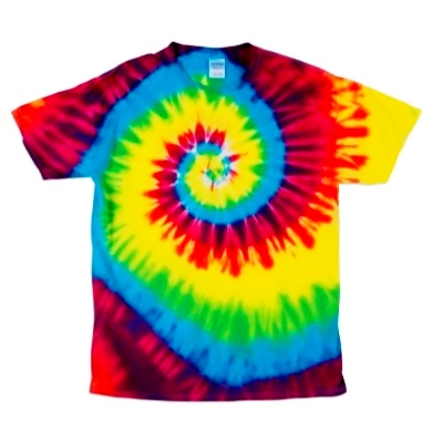 Adult Tie Dye T-Shirt (Classic Rainbow)